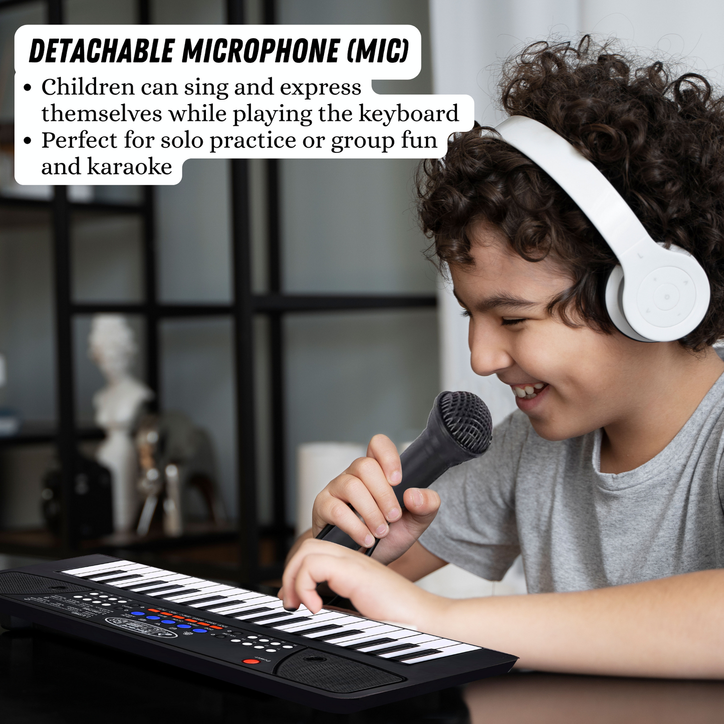 KIDS PIANO WITH MIC