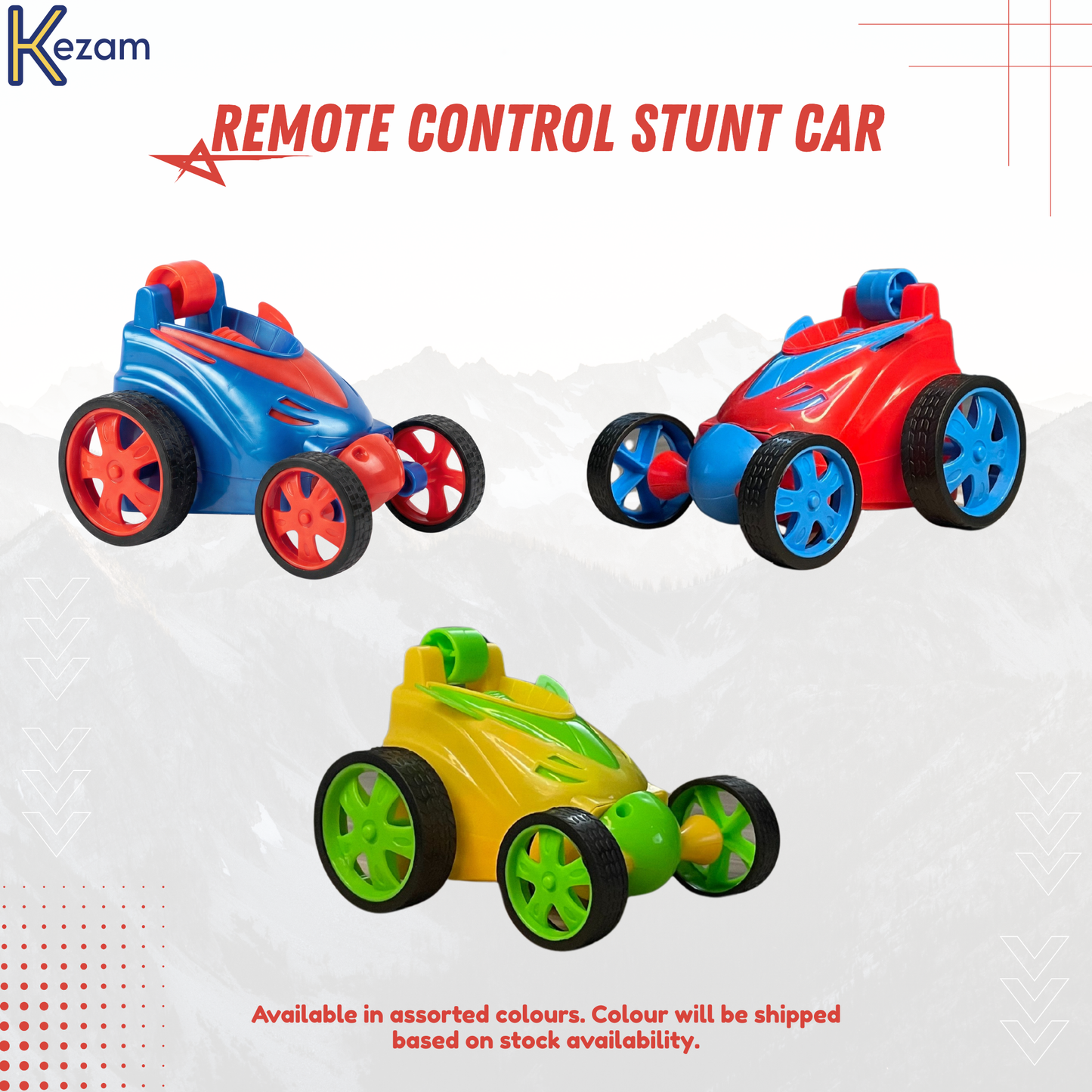 REMOTE CONTROL STUNT CAR - MULTICOLOR