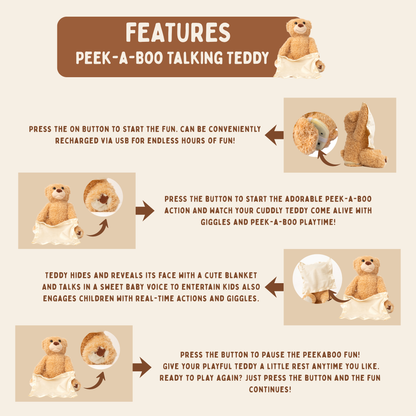 PEEK-A-BOO TALKING TEDDY