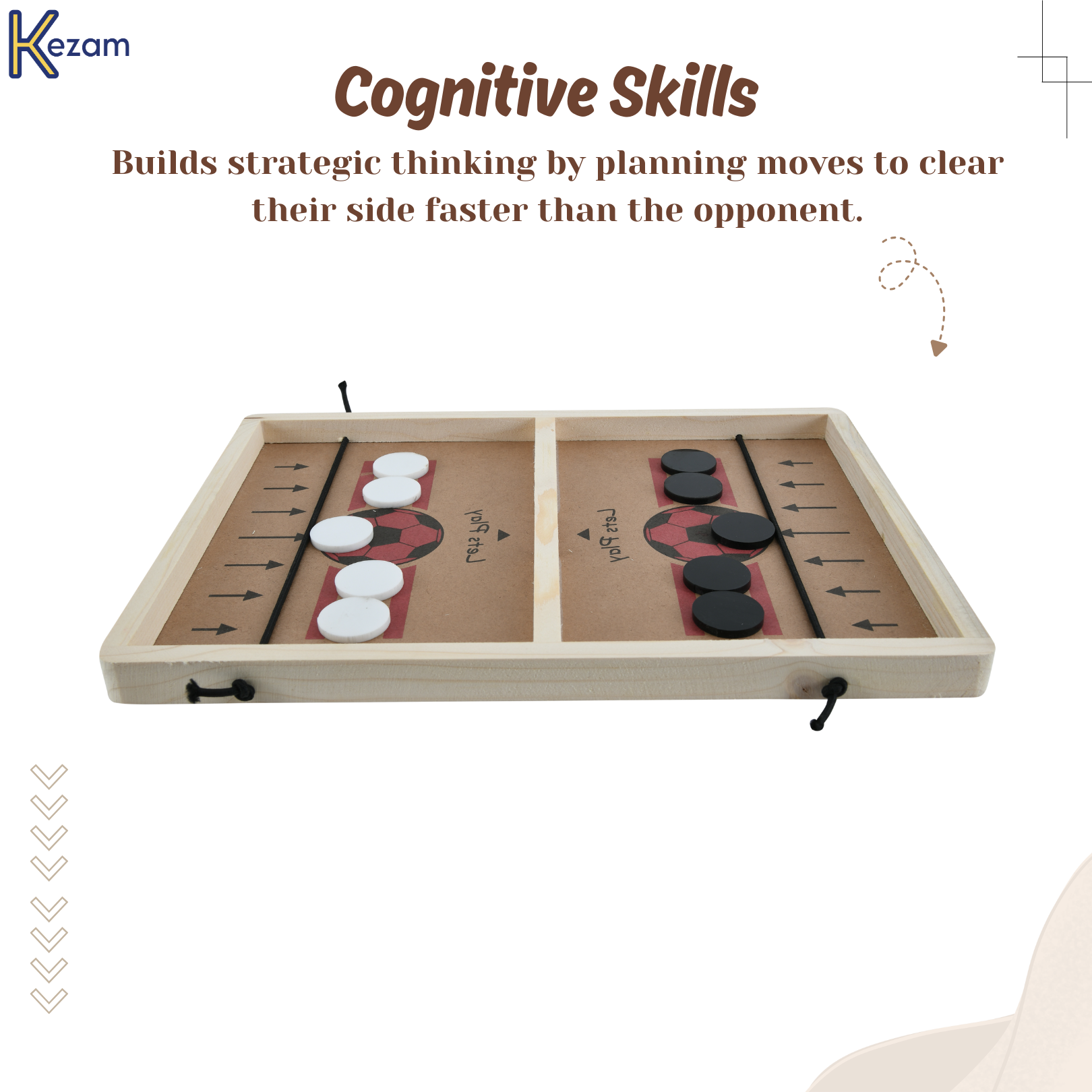 String hockey game showing cognitive skill development through strategic planning and competitive gameplay mechanics
